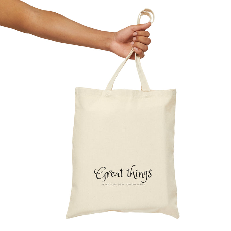 Cotton Canvas Tote Bag - Great Things